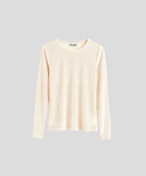 벨벳 긴팔 탑 [아이보리]