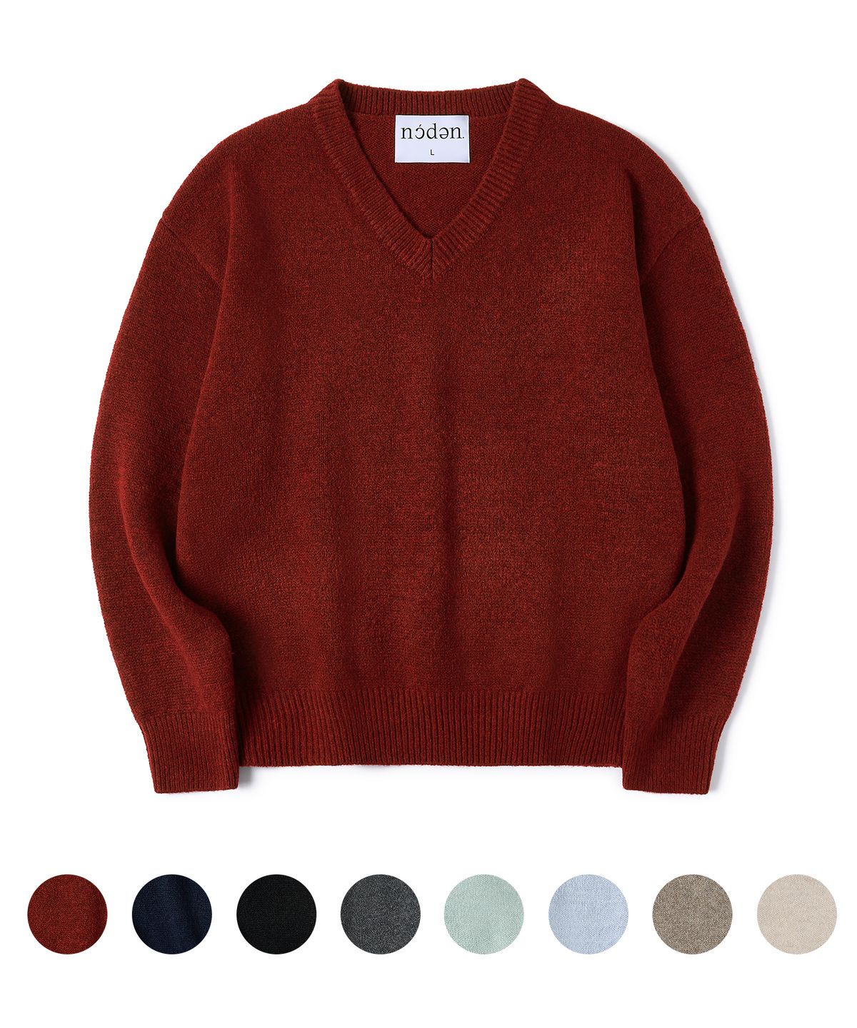 노든(NODEN) SOFT WOOL BLEND V-NECK CROP KNIT - 8COLOR