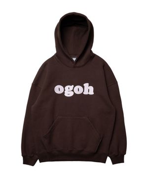 OGOH 시그니처 로고 후드 딥모카