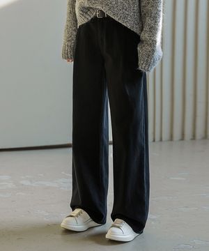 폴딩 핀턱 와이드 팬츠 (면ver.)_53PT848