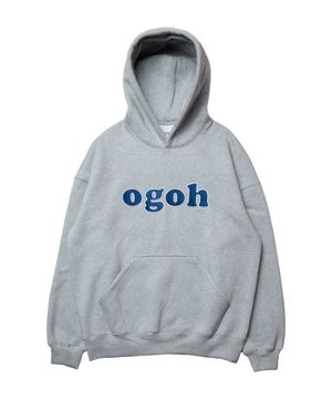 OGOH 시그니처 로고 후드 미드나잇 메란지 그레이
