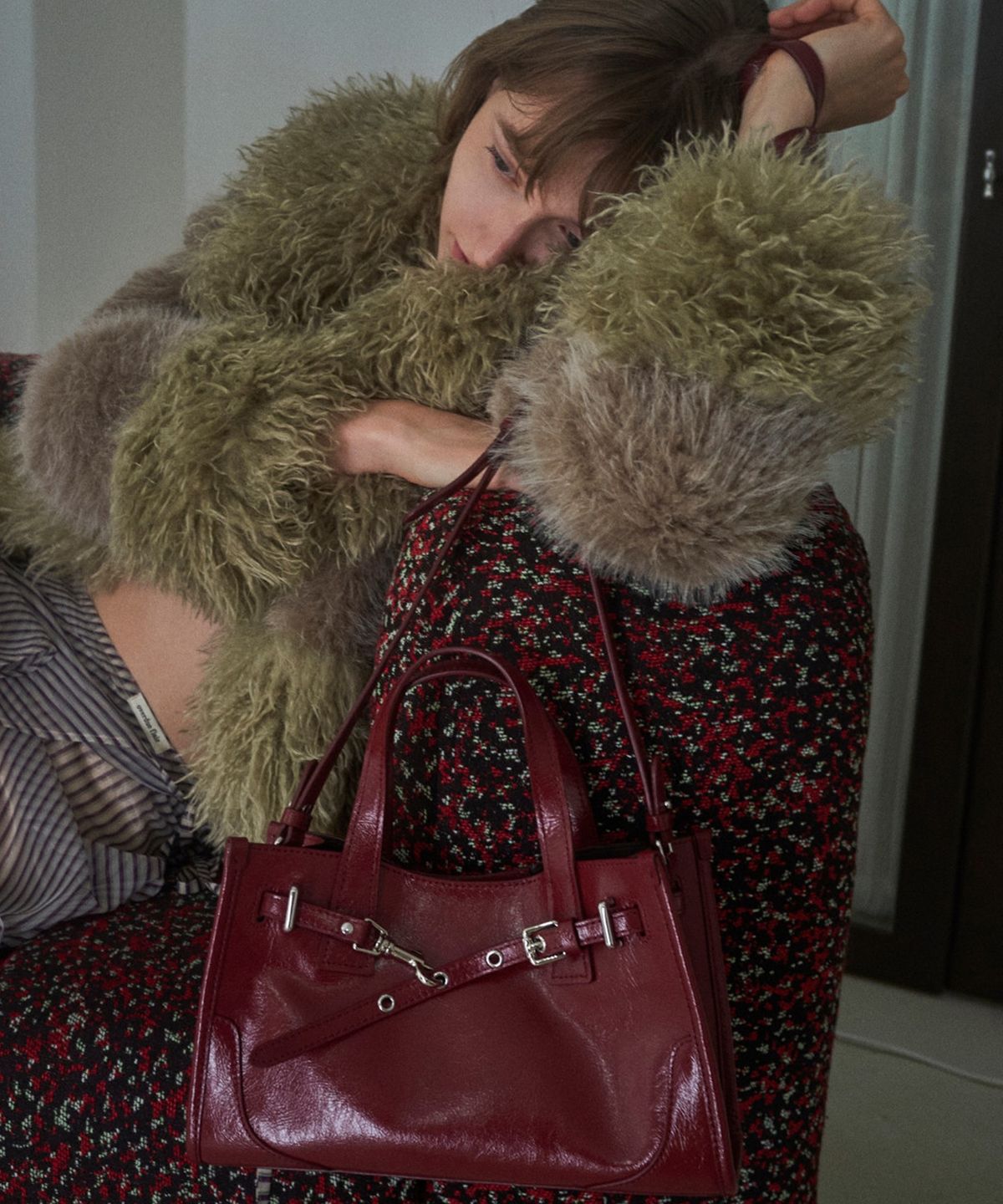 쿠론(COURONNE) Fermier Day Tote 27_RDBTX26115RED