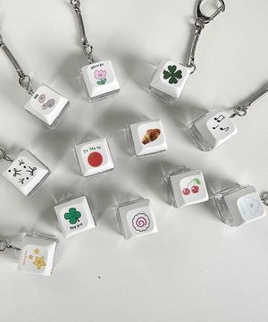 LED 키보드 키캡 1구 키링 12color