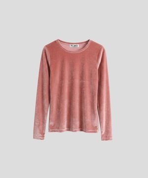 벨벳 긴팔 탑 [핑크]