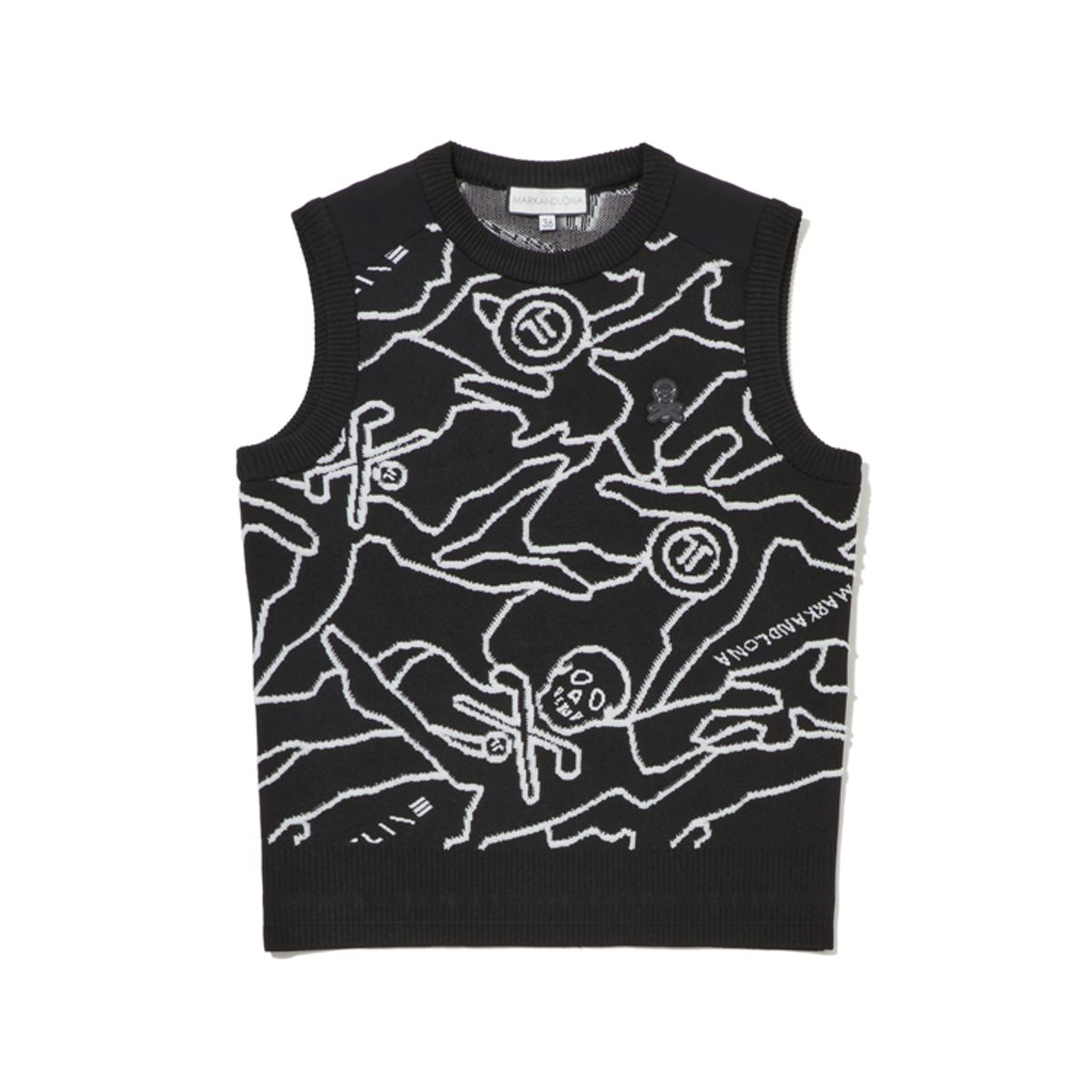 마크앤로나(MARK&LONA) W T-LINE CAMOUFLAGE JQD KNIT VEST LS1XV82F