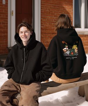 OHPxMOAI b캠핑 기모 후드집업