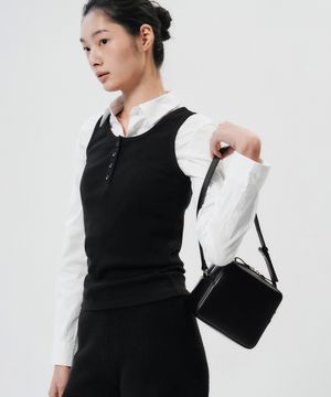 우먼즈 미니 큐브 토트백 [블랙]