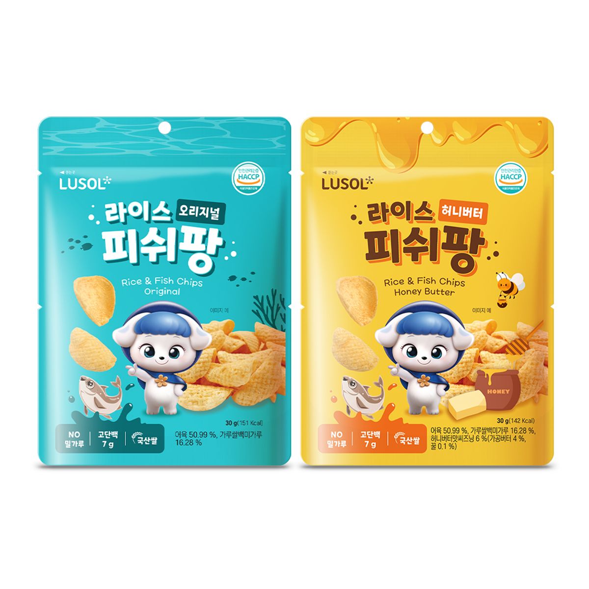 루솔(LUSOL) 라이스 피쉬팡 2종 6봉(오리지널/허니버터)