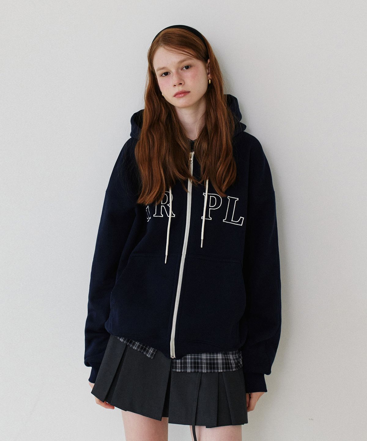 그라스플랜(GRASPLAN) Hood zip-up Jacket_Navy