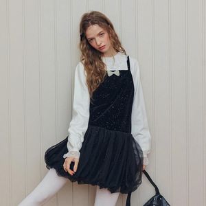 Cest_Sequined sleeveless balloon dress