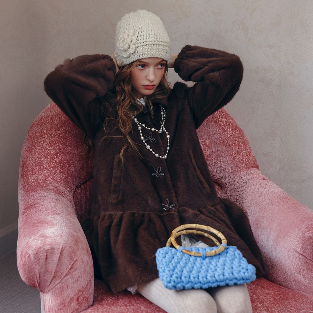 쎄무아듀(CEST MOIDEW) Cest_Faux fur frill half coat