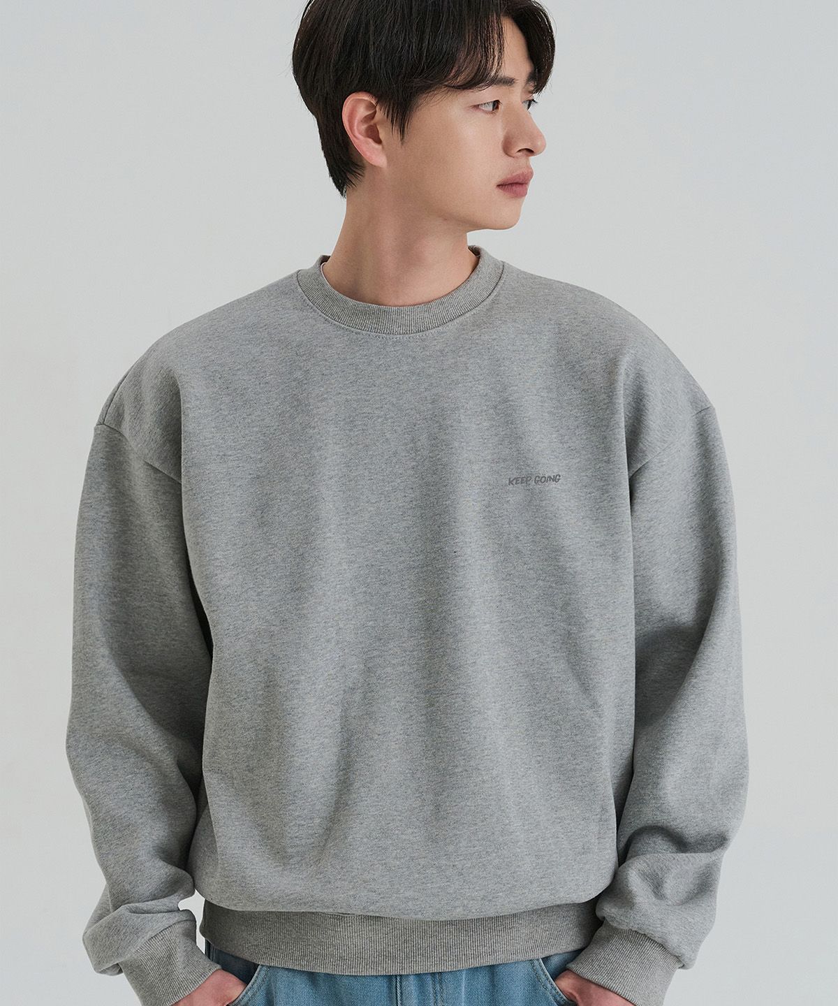 크레드먼스(CREEDMENS) KEEP GOING 맨투맨 (Gray)