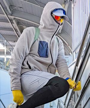 R18 풀오버 바라클라바 러닝 후드 집업 3color