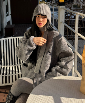 레트로 마운틴 코지 플리스 가디건 (JR5TZU193MG)