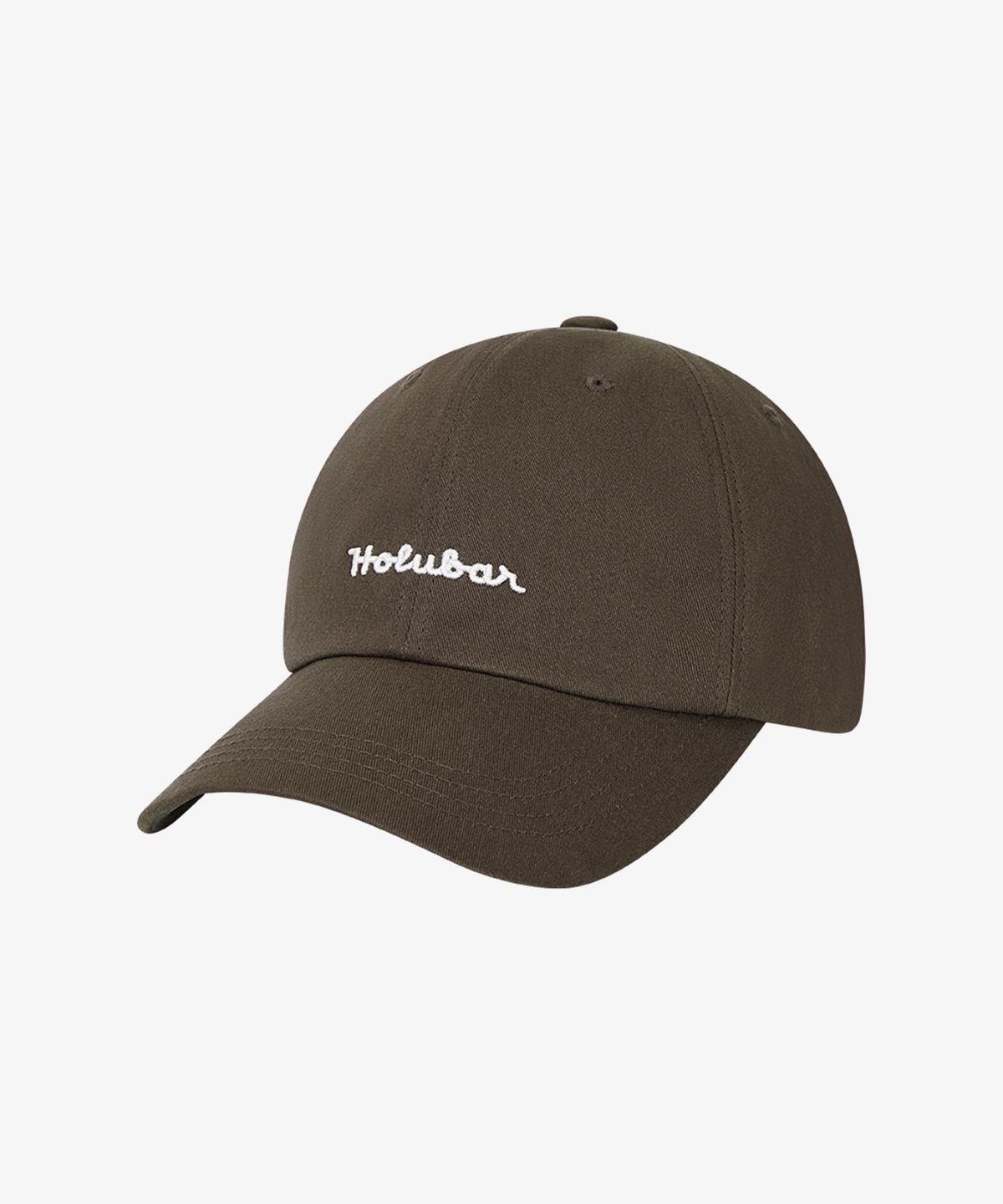 홀루바(HOLUBAR) 6P Lettering Cap Brown