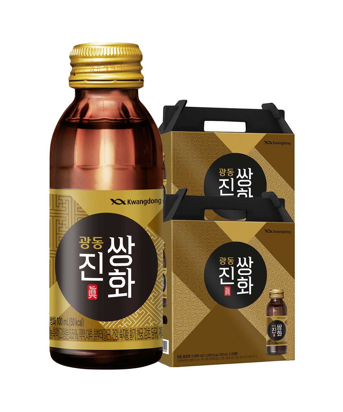광동제약(KWANGDONG) 광동 진쌍화 100ml 40병 (선물용 박스 동봉)
