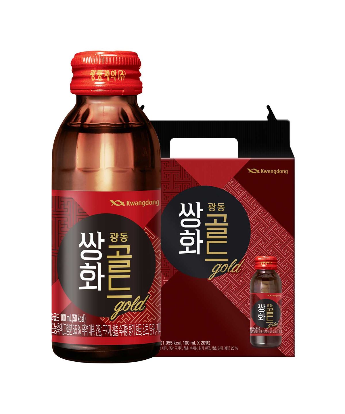광동제약(KWANGDONG) 광동 쌍화골드 100ml 20병 (선물용 박스 동봉)