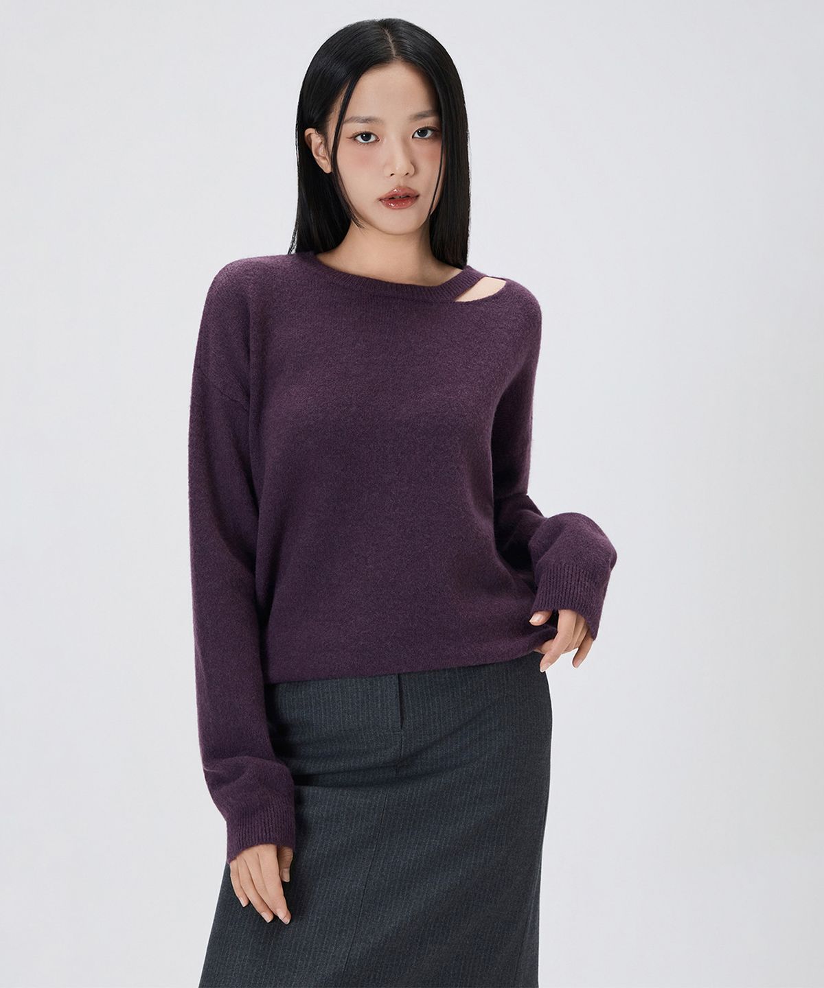 미쏘(MIXXO) 넥 트임 포인트 풀오버_MIWKAG10SS