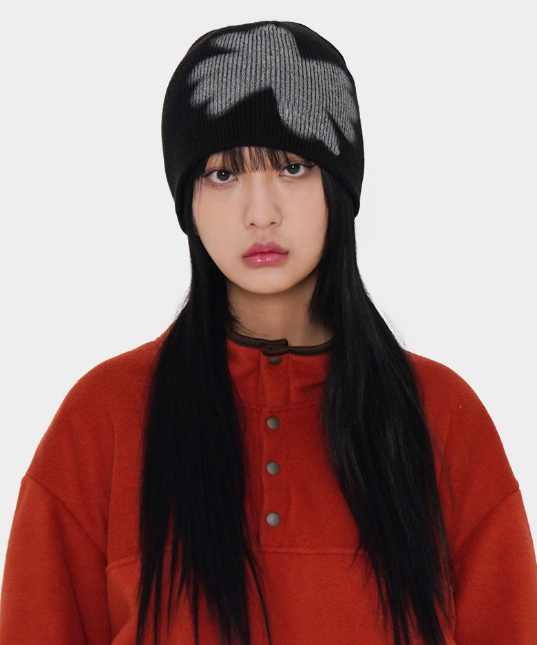 눈송이 로고 비니  (블랙)