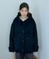 Wool Hood Half Coat_Navy