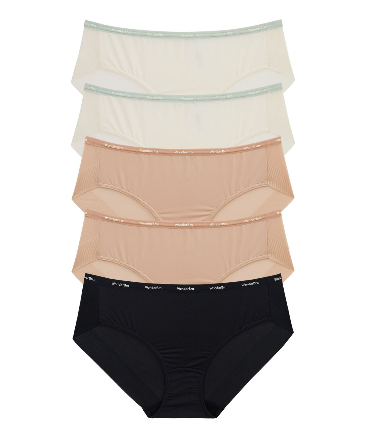 원더브라(WONDERBRA) [5PACK] 투톤 헴팬티