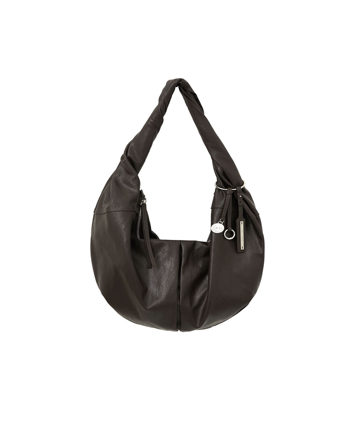 MUSINSA公式 | MATIN KIM TWIST HANDLE LARGE HOBO BAG IN DARK BROWN