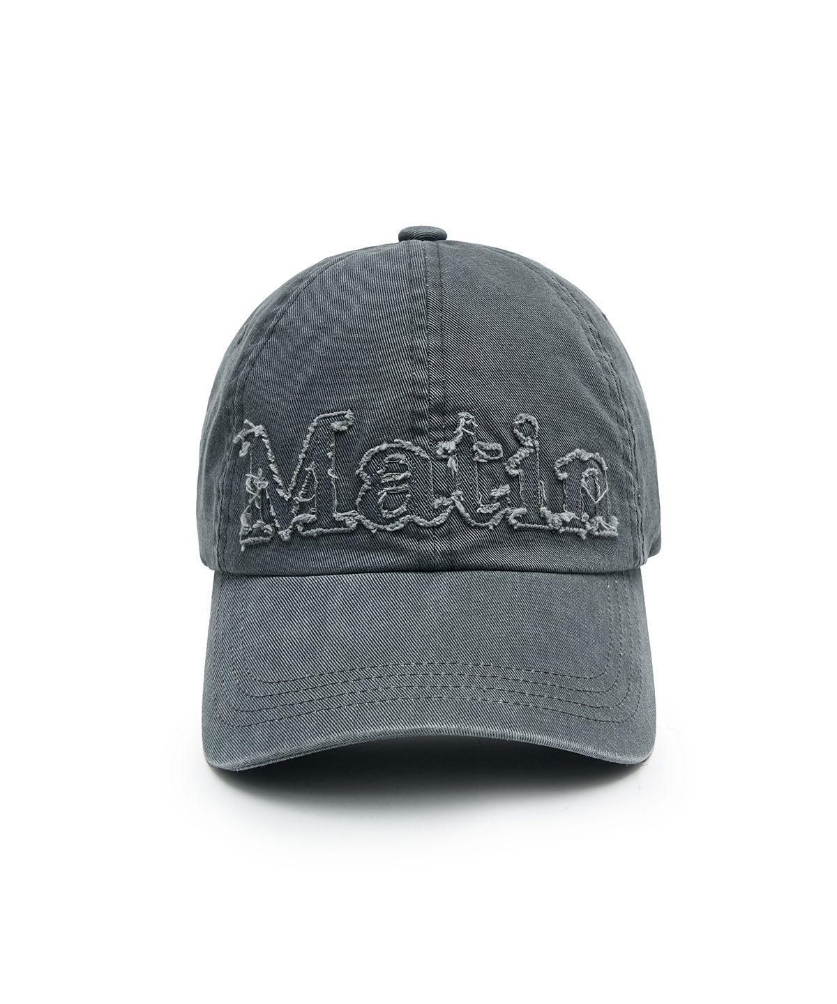 MUSINSA公式 | MATIN KIM ROUGH CUT APPLIQUE BALL CAP IN GREY