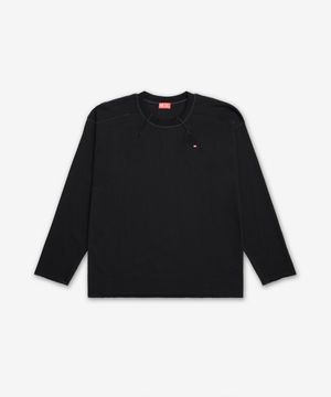 T-크라오어 박스트 T1 롱슬리브 티셔츠 - 블랙 / A194640NIAX9XX