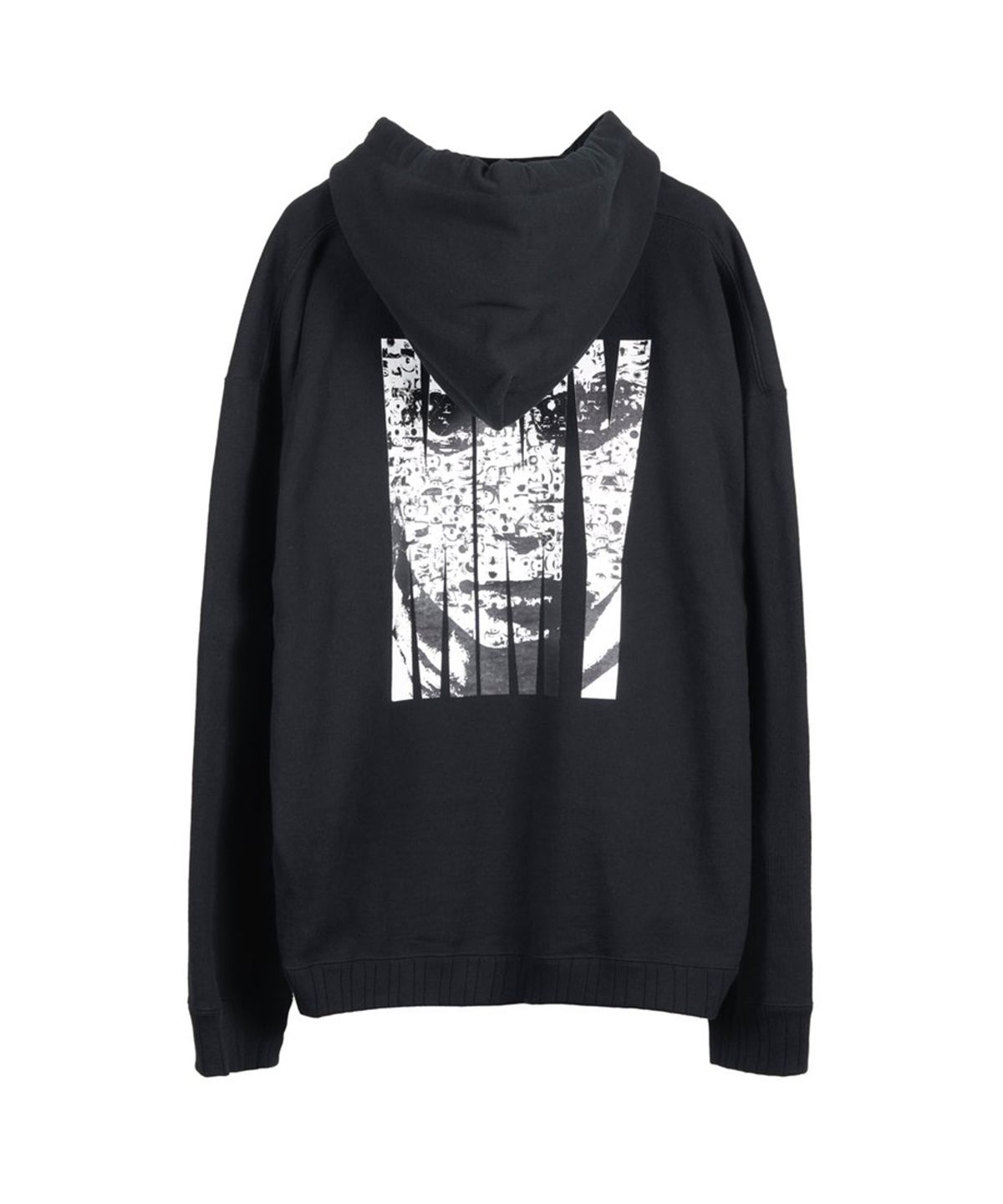 마시스(MASSES) FACE PRINT HOODIE - BLACK