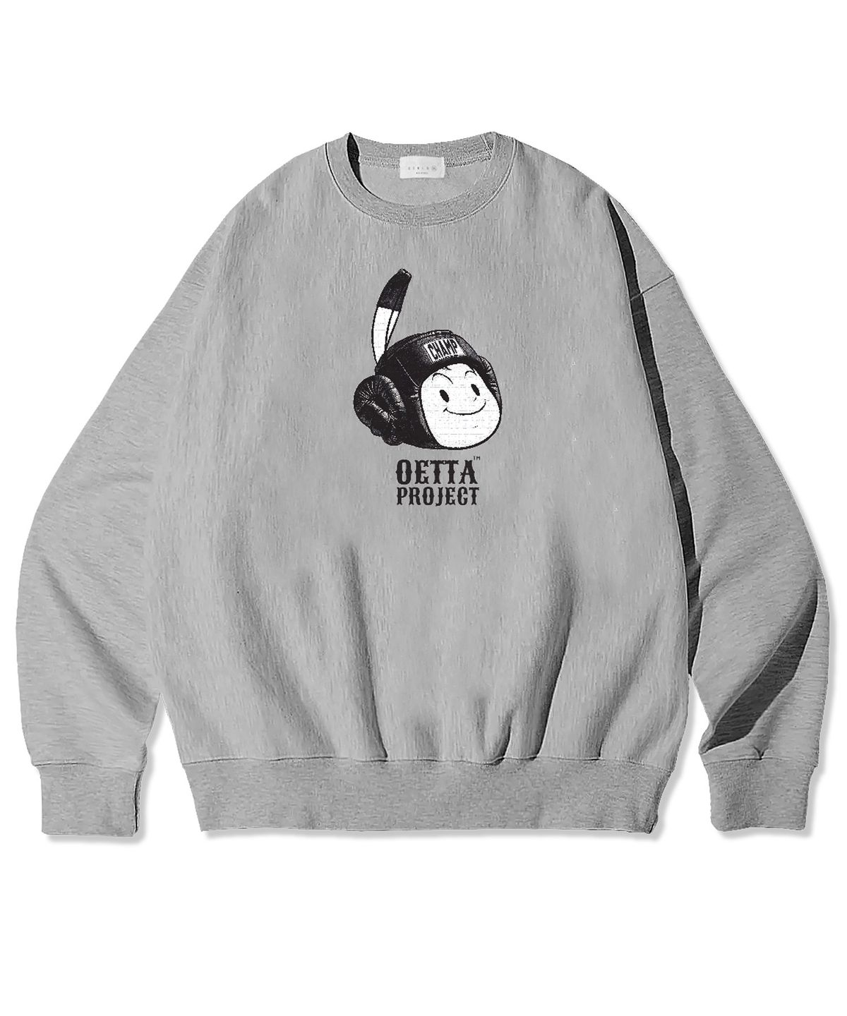 오에타(OETTA) 박서보이 더블 코튼 기모 오버핏 맨투맨