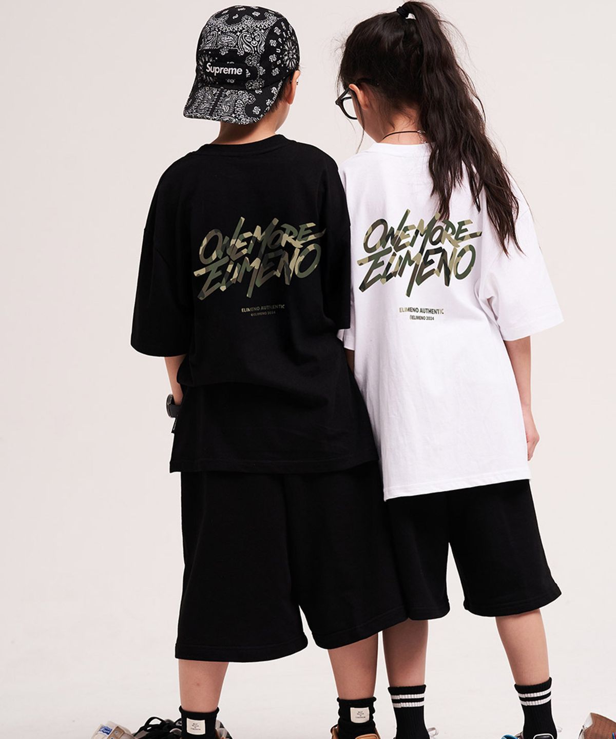 엘리메노영스터(ELIMENOYOUNGSTER) EY Tape deck. Camo 키즈 반팔티 4Color
