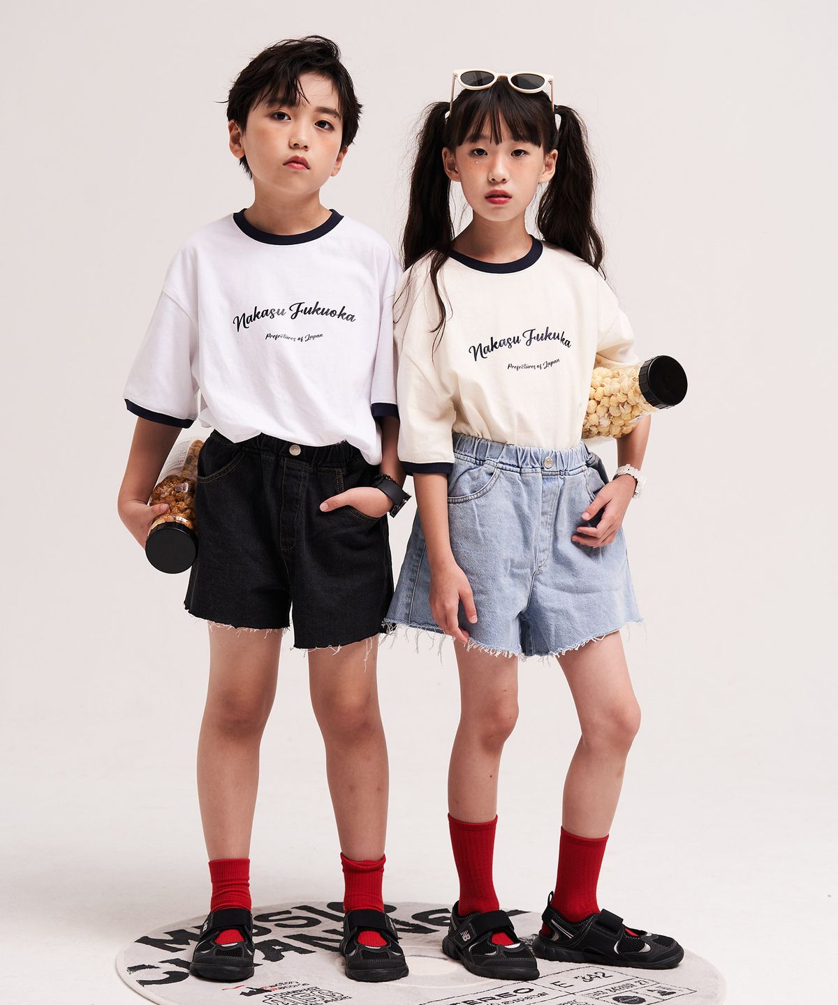 엘리메노영스터(ELIMENOYOUNGSTER) EY 나카스 키즈 링거 반팔티 5Color