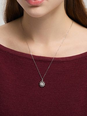 롱 체인 큐빅 플뢰르 네크리스