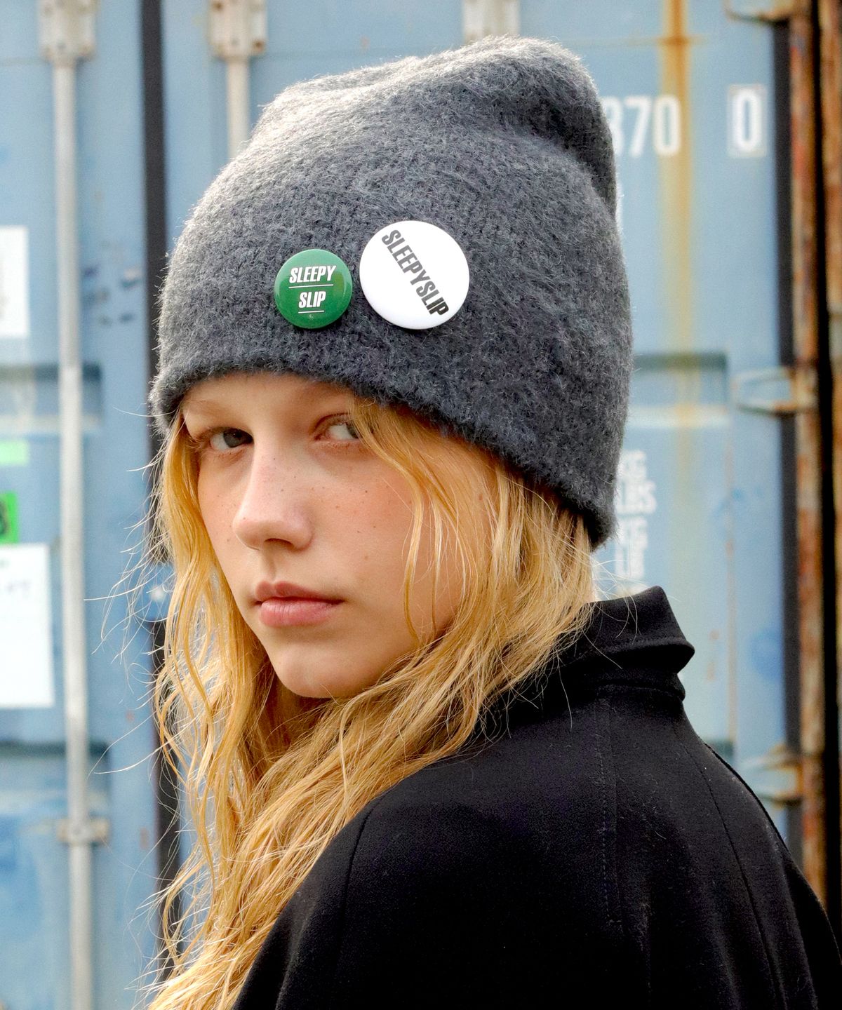슬리피슬립(SLEEPYSLIP) FROST CHARCOAL BEANIE
