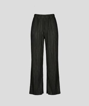 벨벳 플리츠 팬츠 [블랙]