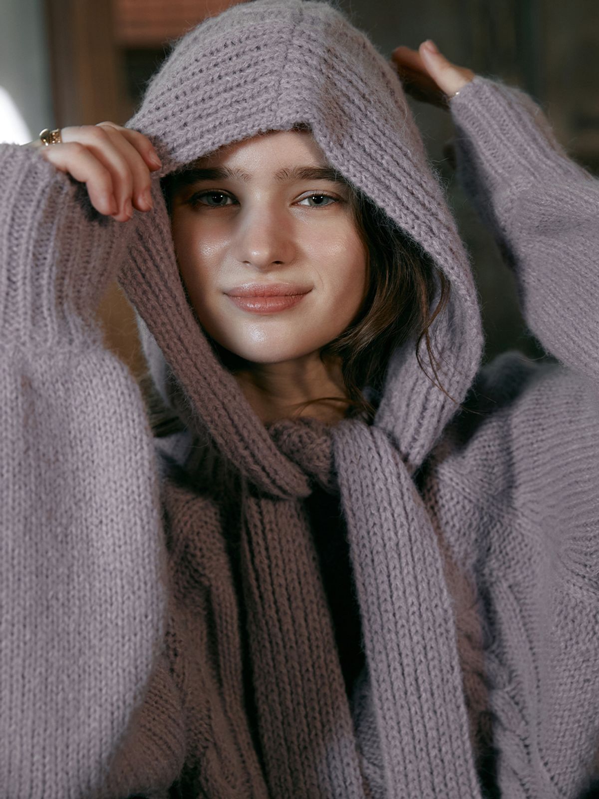 르니나(LENINA) SYLVIA cable balaclava_2colors
