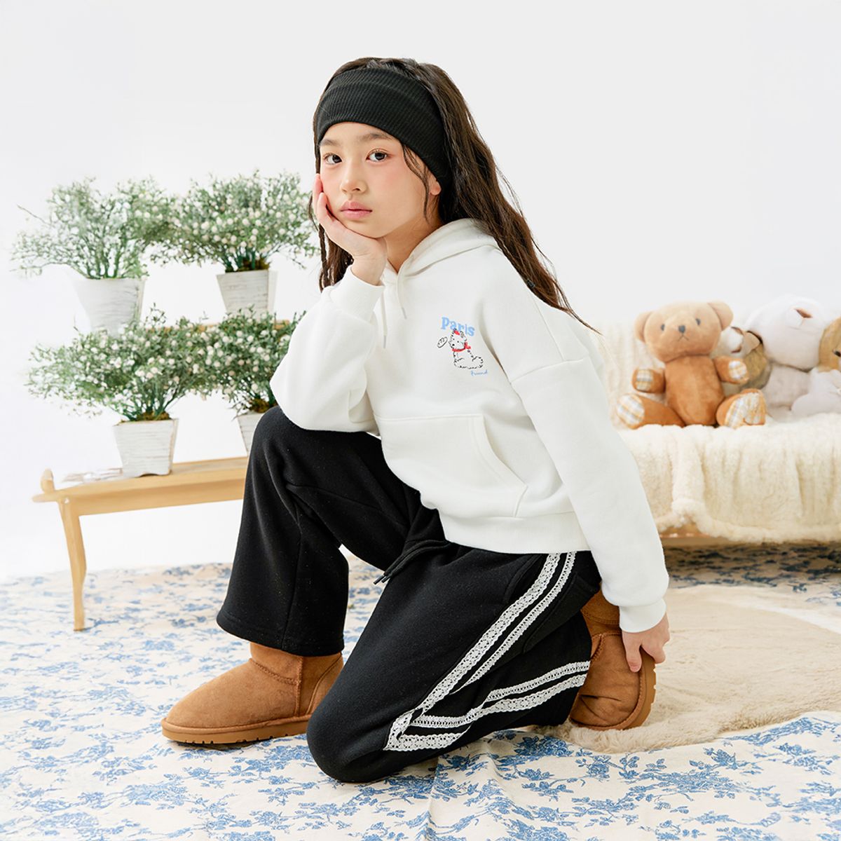스타일노리터(STYLE NORITER) 유니크 레이스 와이드 팬츠