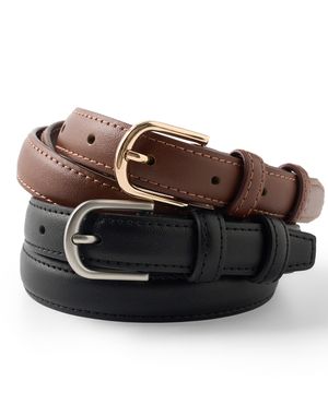 베이직 미니멀 레더 벨트 2 COLOR