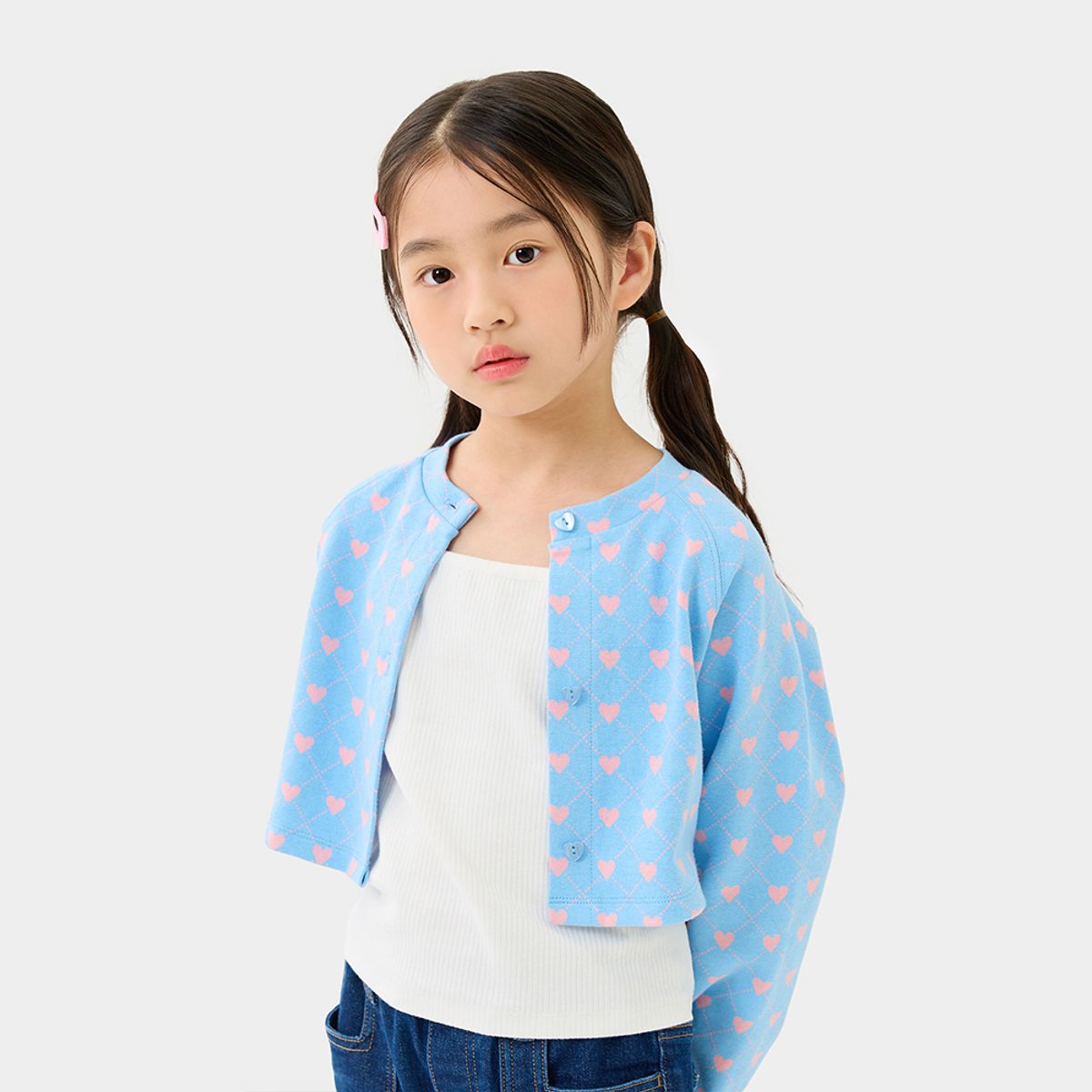 스타일노리터(STYLE NORITER) 러브 자카드 레이어드 티셔츠