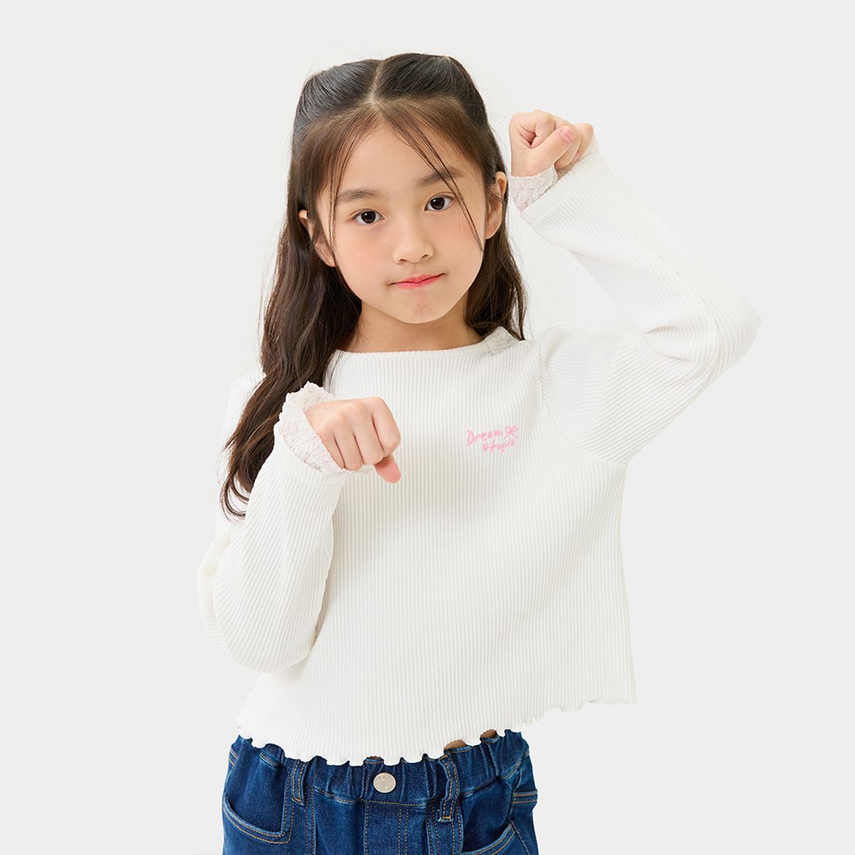스타일노리터(STYLE NORITER) 유토피아 골지 레이스 티셔츠