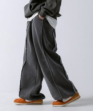 소프트 릿지 양기모 피그먼트 밴딩 팬츠 2컬러