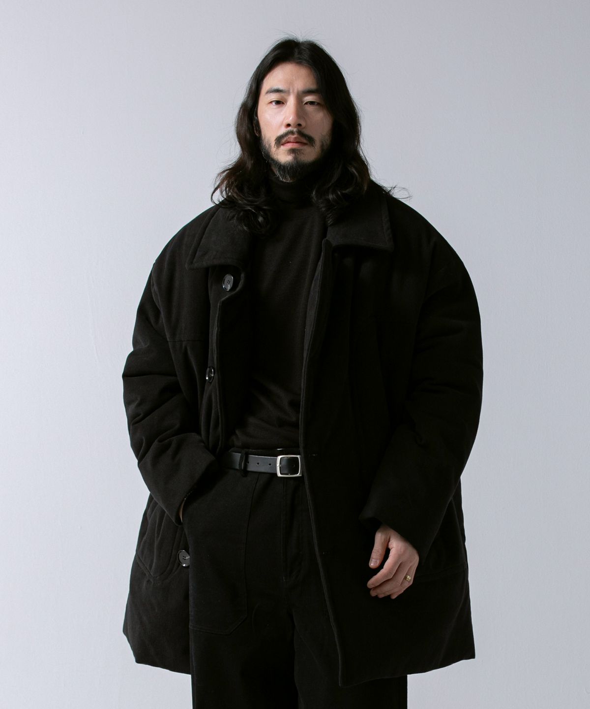 러기드하우스(RUGGED HOUSE) 히든 더블 브레스트 퀼팅 자켓 2컬러