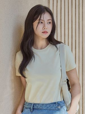 여성 COOL Air 코튼 크루넥 T 반팔_MSG2TS2017