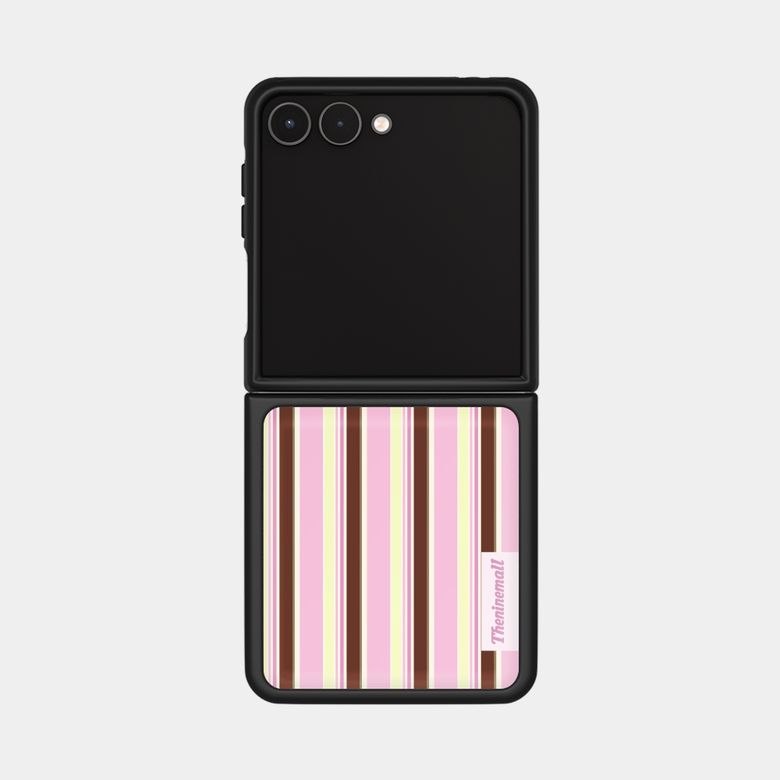 cupcake stripe Z플립 블랙 맥세이프 범퍼케이스