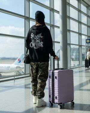 플로우 폴리카보네이트 캐리어 24인치 수화물 대형 캐리어