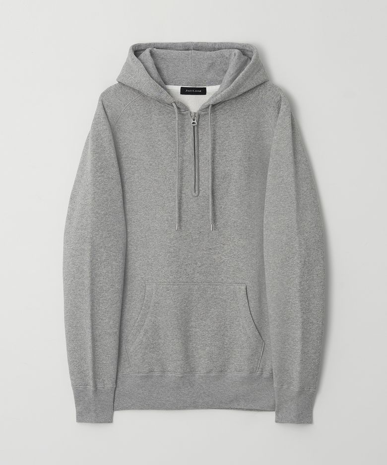JN344 USA Cotton Half Zip Fleece Hoodie - MELANGE