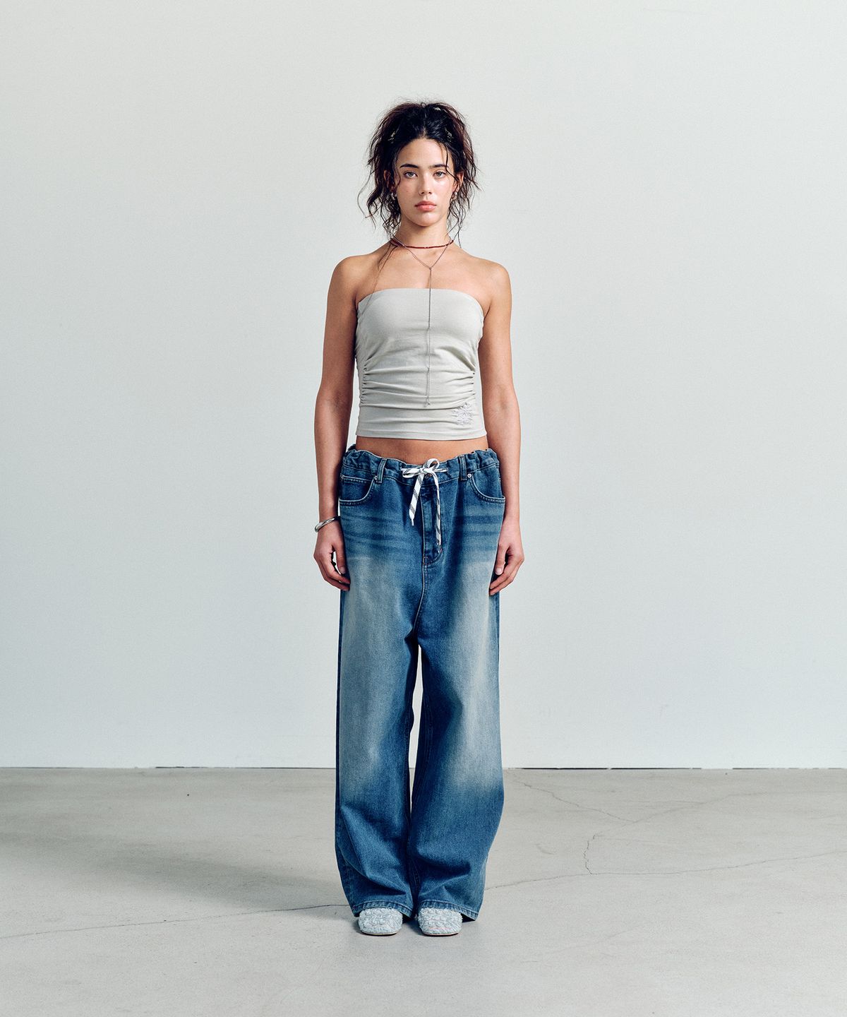 에즈이프 캘리(ASIF CALIE) SUN PADDED TUBE TOP KHAKI BEIGE