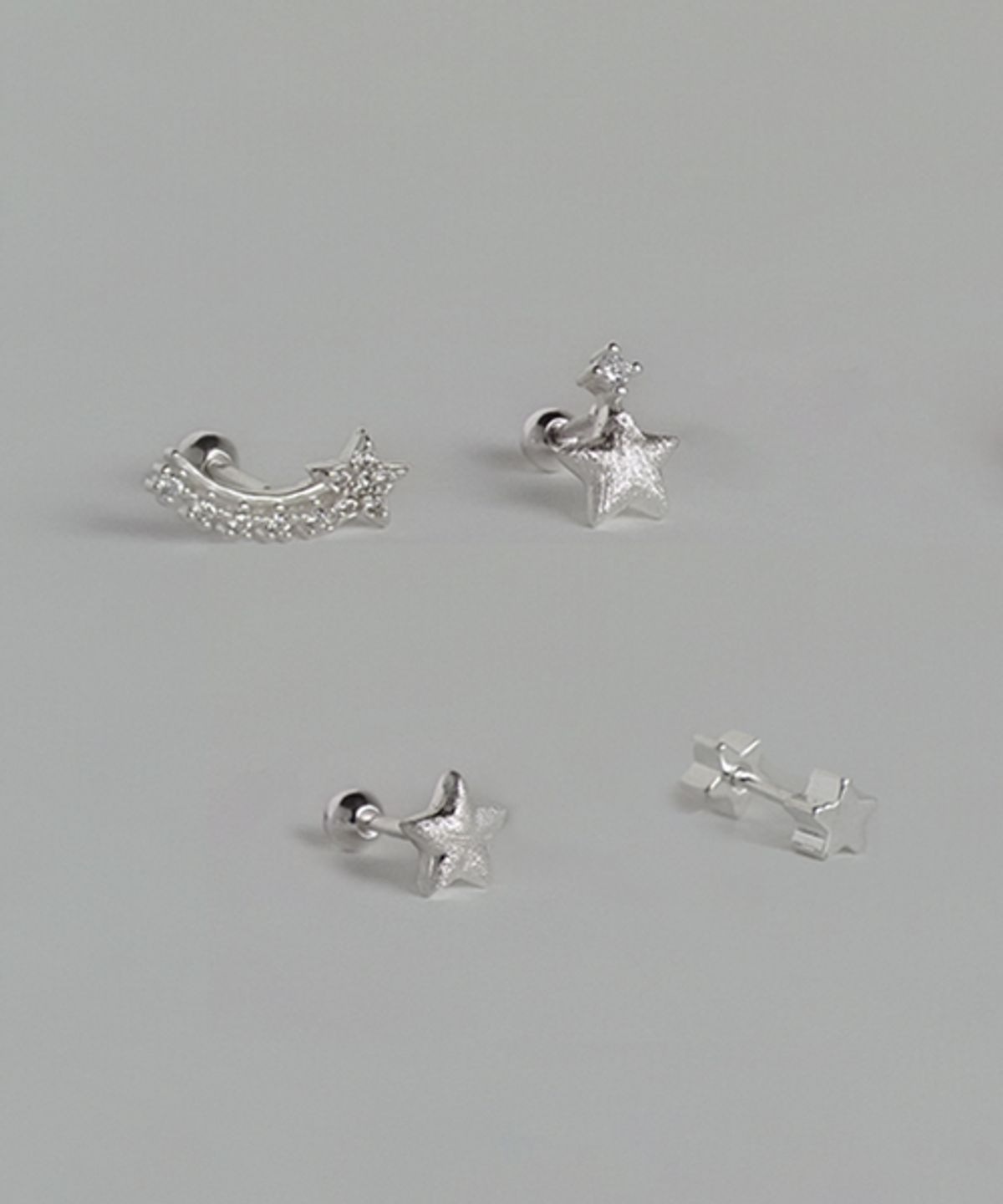 포스트루드(POSTLUDE) [SILVER] STAR PIERCING (4 TYPE)