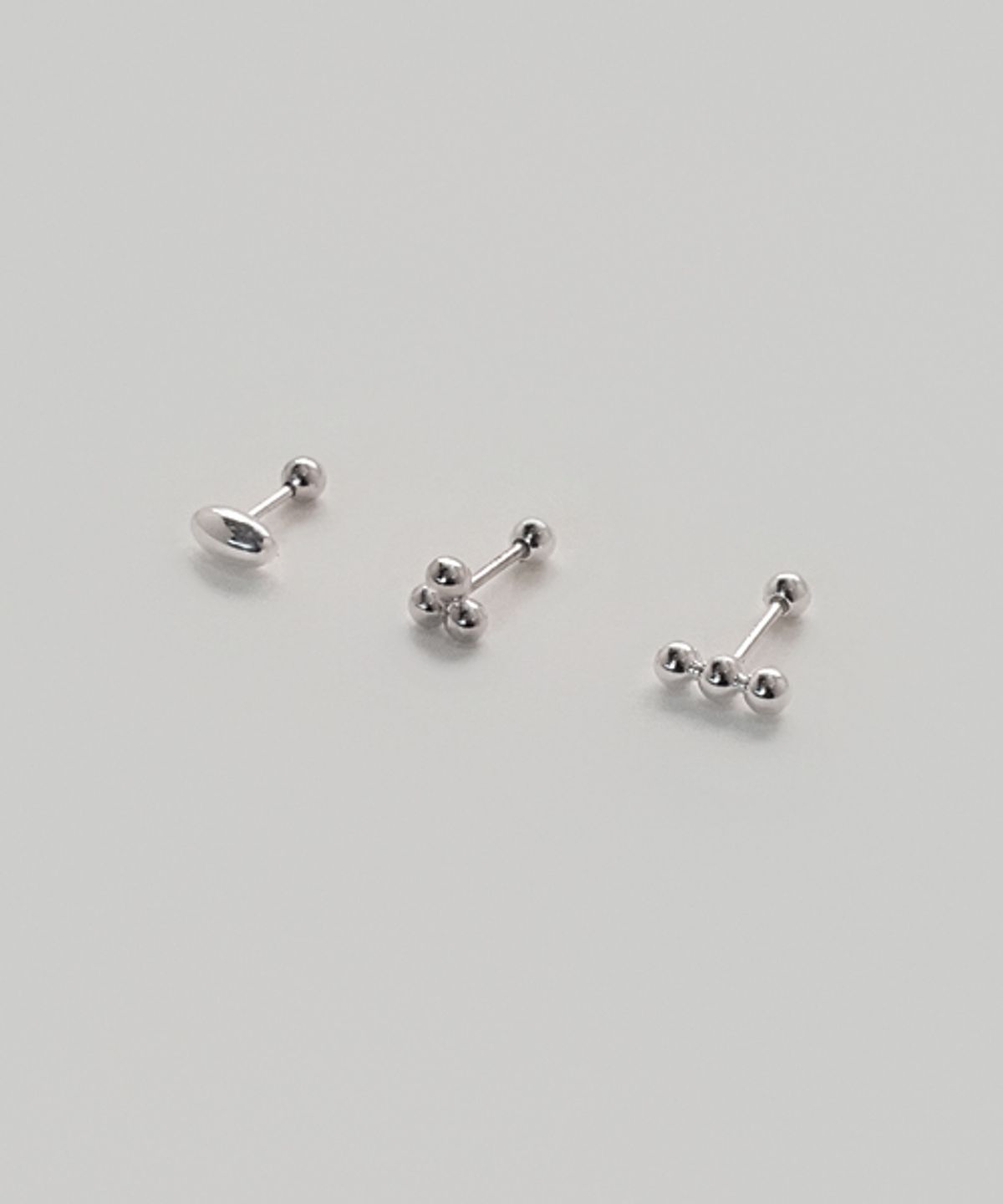 포스트루드(POSTLUDE) [SILVER] BALL SET PIERCING (3 TYPE)