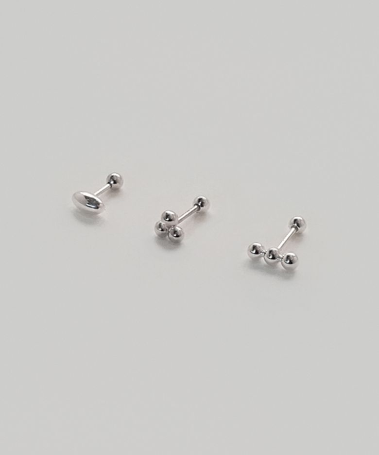 [SILVER] BALL SET PIERCING (3 TYPE)